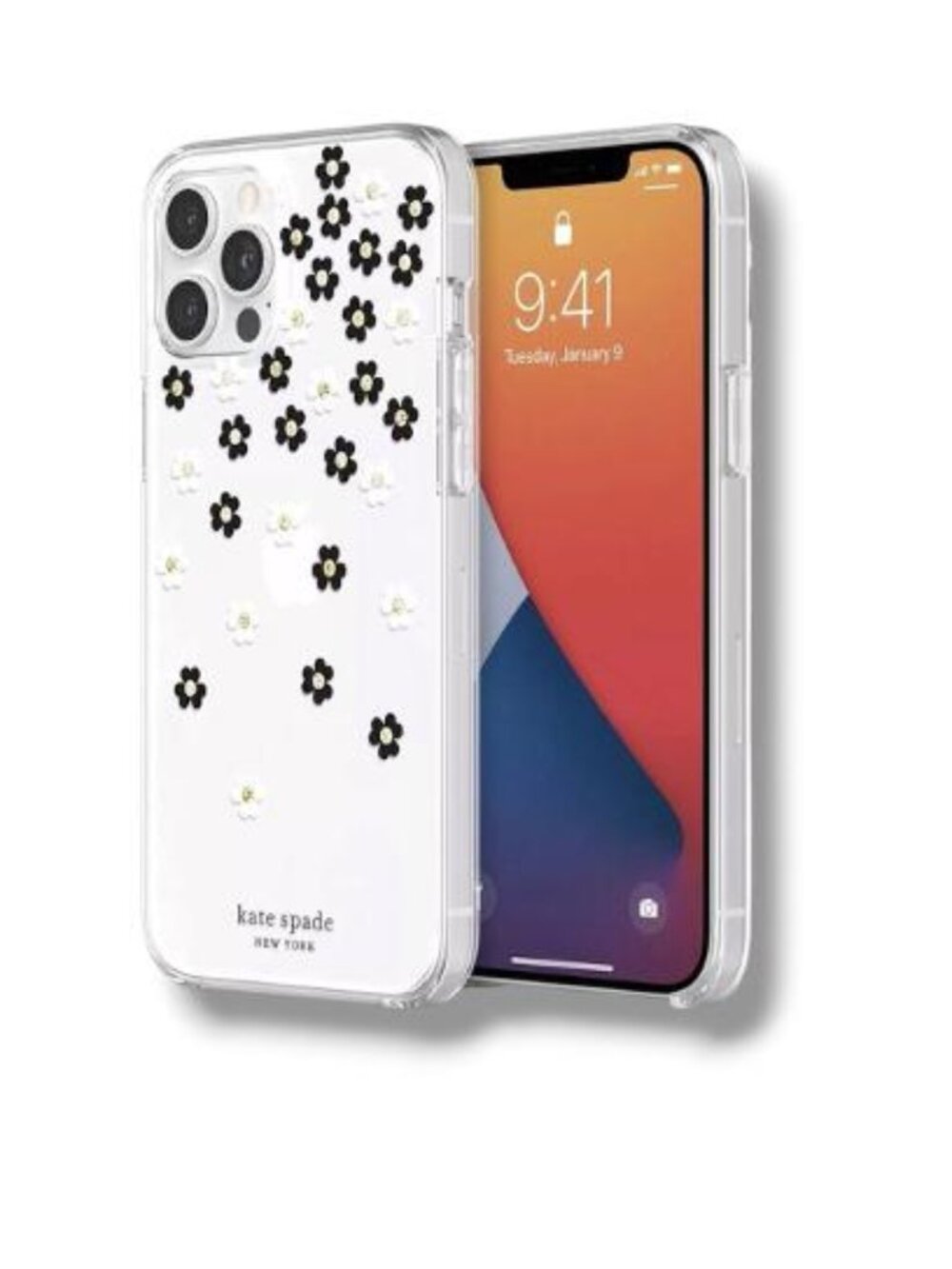 NWT-Kate Spade New York Hardshell Case for iPhone 12 Pro Max Clear White Bumper